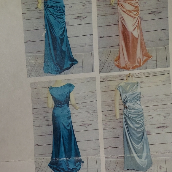 Seagreen Designer Dress sz 6-10 - Picture 4 of 4